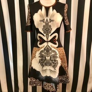 Clover Canyon Black and White Patterned Dress